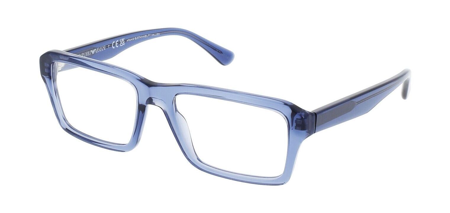 Lunettes de vue Emporio Armani Rectangle 0EA3206 Bleu pour Homme