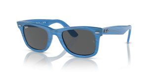 Ray-Ban Quadratisch Sonnenbrillen 0RB2140 Blau für Damen/Herren